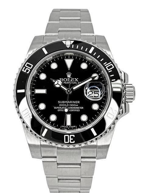 pre-owned rolex pre-owned rolex submariner date mens watch 116610ln